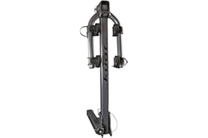 KUAT Beta Hitch-Mounted Bike Rack | Hanging-Style Durable Lightweight Aluminum Powder Coated Folding Tilting-Down Gray Bicycle Car Truck Transportation Hauling Rack | 2 Bike Capacity