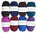 TYH Supplies 8 Acrylic Yarn Pack | 560 Yard Soft Yarn Medium Weight | Beginner Assorted Yarn Set | 8 Unique Colors 70 Yard Each Skein | Multipack for Amigurumi and Crafts