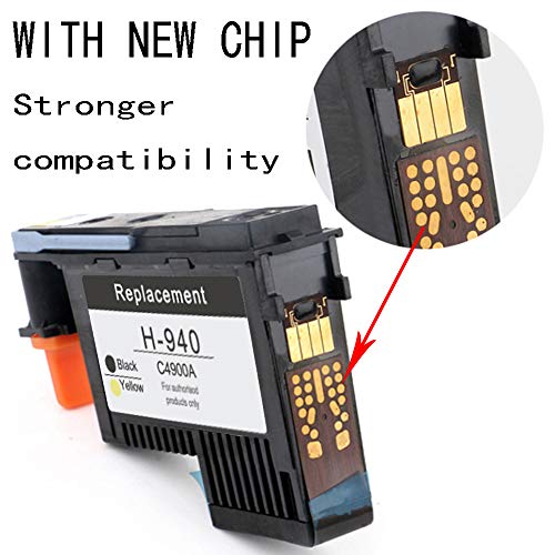 Tuobo 2 Pack HP940XL 940 Printhead for HP Officejet Pro 8000 8500 Hp 940 Print Head C4900A C4901A for HP Officejet Pro 8000 8500 8500A 8500A Plus 8500A