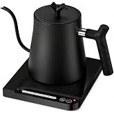 Gooseneck Electric Kettle with Temperature Control, 7 Temperature,0.65mm Precision Pour Spout, Stainless Steel Interior, 24 H