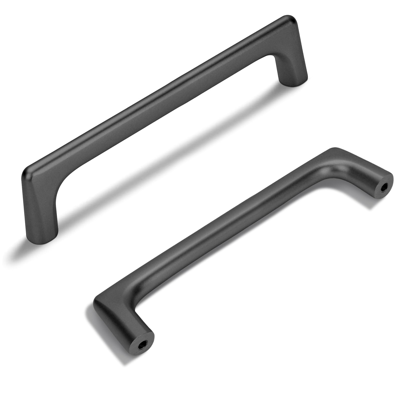 Photo 1 of 10 Pack 5 Inch(128mm) Hole Center Modern Matte Dark Gunmetal Gray Cabinet Pull Handle Timeless Vanity Drawer Pull Handle Classic Cabinet Hardware for Kitchen Bathroom, Screws Included, Gray(5x10)