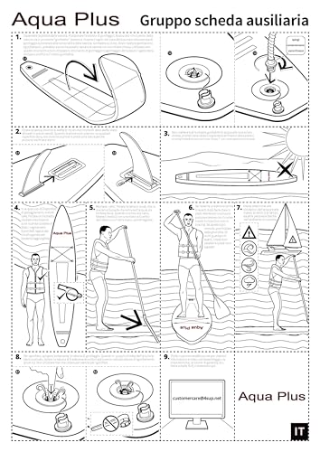 Aqua Plus 15cm Thick Inflatable SUP for All Skill Levels Standing Paddle Board, Paddle, Pump, ISUP Travel Backpack, Leash, Shoulder Strap