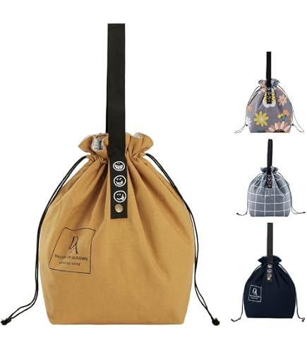 Amazon.com: LELE LIFE Canvas Insulated Lunch Bag with Drawstring