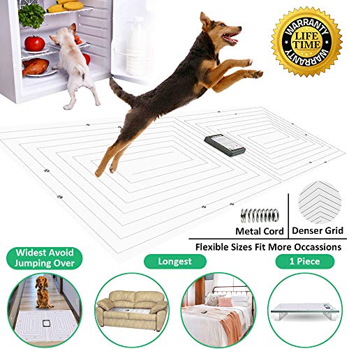 Pet Training Mat for Dogs Cats, Shocking Mat for Couch, Upgraded Dog Off Counter Pet Shock Mat for Stairs Door, Bed, Furniture, Compact Heavier 2 Individual Pcs for Flexible Size Combination