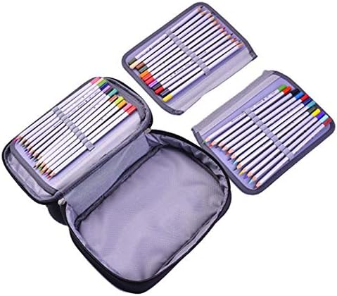 72 Inserting Portable Large Capacity Multi-Layer Pencil Case Holder Pouch Bag Colouring Pencils Organiser for School Office Teenagers Girls (Pencils Not Included) - Image 5