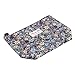 Parateck Floral Print Zipper Cosmetic Makeup Case Pouch Travel Bag Tote, Large (Black)