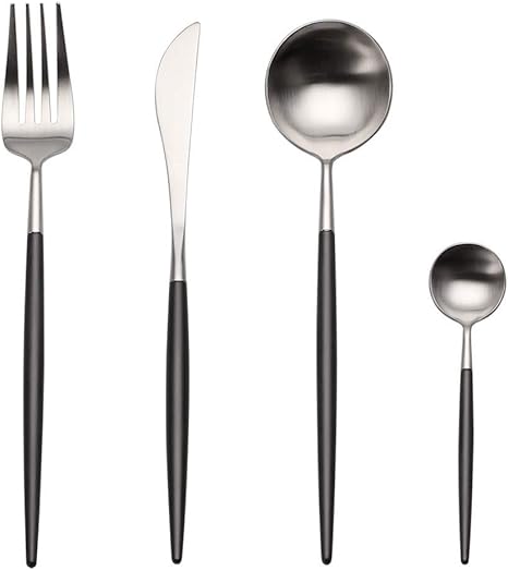 Amazon Lekoch 4ピース高級カトラリー18 10ステンレススチール