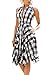 Bdcoco Women's Sleeveless Plaids Irregular Hem Casual Shirt Dress