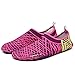 MAYZERO Summer Water Shoes Men Women Quick Drying Swim Surf Beach Pool Shoes Wide Toe Hiking Aqua Shoes (US Women:6-7 / Men:4.5-5.5, Rose Red)
