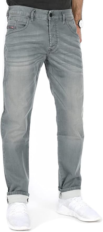 diesel d bazer tapered jeans grey