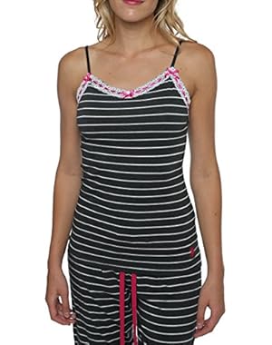 Women's 2 Piece Matching Camisole Tank Top and Long Pant Pajama Sleepwear Set