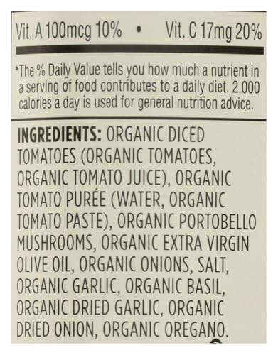 365 BY WHOLE FOODS MARKET, ORGANIC PORTOBELLO MUSHROOM PASTA SAUCE, 25 OUNCE