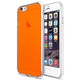 iPhone 6 Case , MaxboostÂ® [Liquid Skin Pro] iPhone 6 (4.7) Case [Lifetime Warranty] Shock-Absorbing Bumper and Florescent Back Panel Protective iPhone Cases Slim Hard Cover Case - Stylish Retail Packaging - Slim Bumper Case for iPhone 6 (4.7 inch) (2015) - Neon Radiant Orange