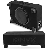 NVX BXSQ110 10" SQ-Series Shallow-Mount Loaded Subwoofer Enclosure | 1200W Peak / 600W RMS, Sealed MDF Box, 2-Ohm Final Impedance