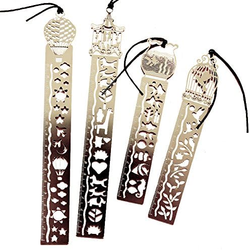 Nano Zizzle Elegant Stainless Steel Ultra-thin Bookmark (Fishbowl)