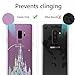 Unov Case for Galaxy S9 Plus Clear with Design Soft TPU Shock Absorption Slim Embossed Pattern Protective Back Cover (Watercolor Castle)
