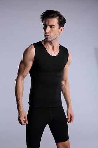 Vinmin Mens Hot Thermo Body Shaper Neoprene Slimming Vest Fat
