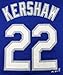 Clayton Kershaw Los Angeles Dodgers Blue Name and Number Jersey T-Shirt Medium