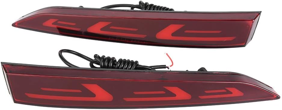 Amazon Elerose 2ピーステールライト Abs車drl Led信号ライトリアバンパーテールブレーキランプアクセント17 18 ブレーキ テールランプ 車 バイク
