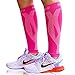 BLITZU Calf Compression Sleeve for Women and Men, Shin Splint Sleeves for Varicose Veins, Nursing, Pregnancy, Running, Footless Compression Socks Support for Calf Muscle Pain Relief Pink L-XL