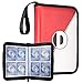 D DACCKIT Carrying Case Compatible with Pokemon Trading Cards, Cards Collectors Album with 20 Premium 4-Pocket Pages, Holds Up to 320 Cards ( Red and White Style