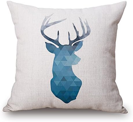 DBNM Elk Forest Simple Decorative Square Throw Pillow Case Cushion Cover Throw Pillow Shell Pillowcase for Sofa