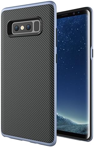 Samsung Galaxy Note 8 Case,ITHILDINS Carbon Fiber Texture Non Slip Anti-fingerprint Anti-scratch Dual Layer TPU + PC 2 in 1 Bumper Shockproof Protective Case Cover for Galaxy Note 8 (2017) - Navy Blue