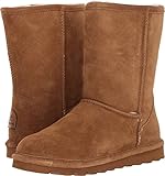 BEARPAW Women's Elle Short Winter Boot, Hickory, 10 M US