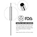 Reusable Stainless Steel Straws 8 Pieces FDA- Approved, Metal Drinking Straws with 2 Cleaning Brush for Smoothie, Milkshake, Cocktail and Hot Drinks, Fit 20OZ YETI RTIC Ozark Tumbler Cups by Hupos