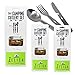 Zelica Stainless Steel Cutlery Set | 3 Piece Attachable Eating Utensils for Camping& Hiking, Outdoors (4 Pack)thumb 2