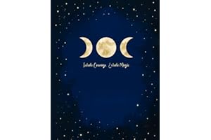 Inhale Courage, Exhale Magic • Moon Journal • Paperback • 8.5"x11"