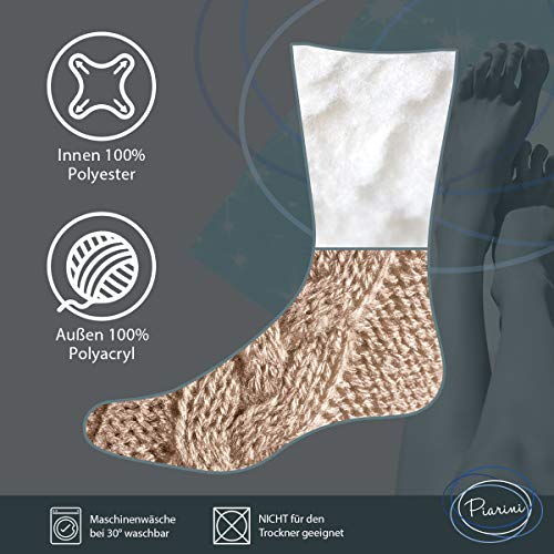 Piarini-1-Paar-Kuschelsocken-mit-ABS-Sohle-warme-Damen-Socken-Wintersocken-mit-Anti-Rutsch-Noppen-dicke-Haussocken