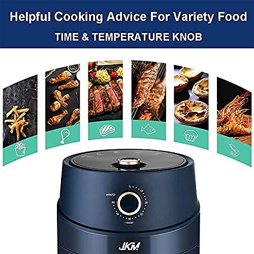 JKM Air Fryer 4.7 Quart, mechanical Air Fryer Oven, Adjustable Timer