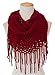 AOLOSHOW Winter Warm Crochet Knit One Circle Infinity Loop Scarf, Dark Red