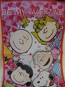 Amazon.com : BE MY VALENTINE ! Charlie Brown Snoopy Peanuts Garden 12 X