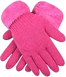 Winter Knit Gloves For Kids Childrens Winter Gloves Cuffed Glove Mittens Boys Girls