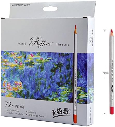 72-color Raffine Marco Fine Art Colored Pencils/ Drawing Pencils for Sketch/ Secret Garden Coloring Book (Not Included) 100% New