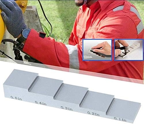 5 Steps Calibration Block, Ultrasonic Thickness Gauge Calibration Block Tool Inspection Accessories, 0.1"-0.2"-0.3"-0.4"-0.5"