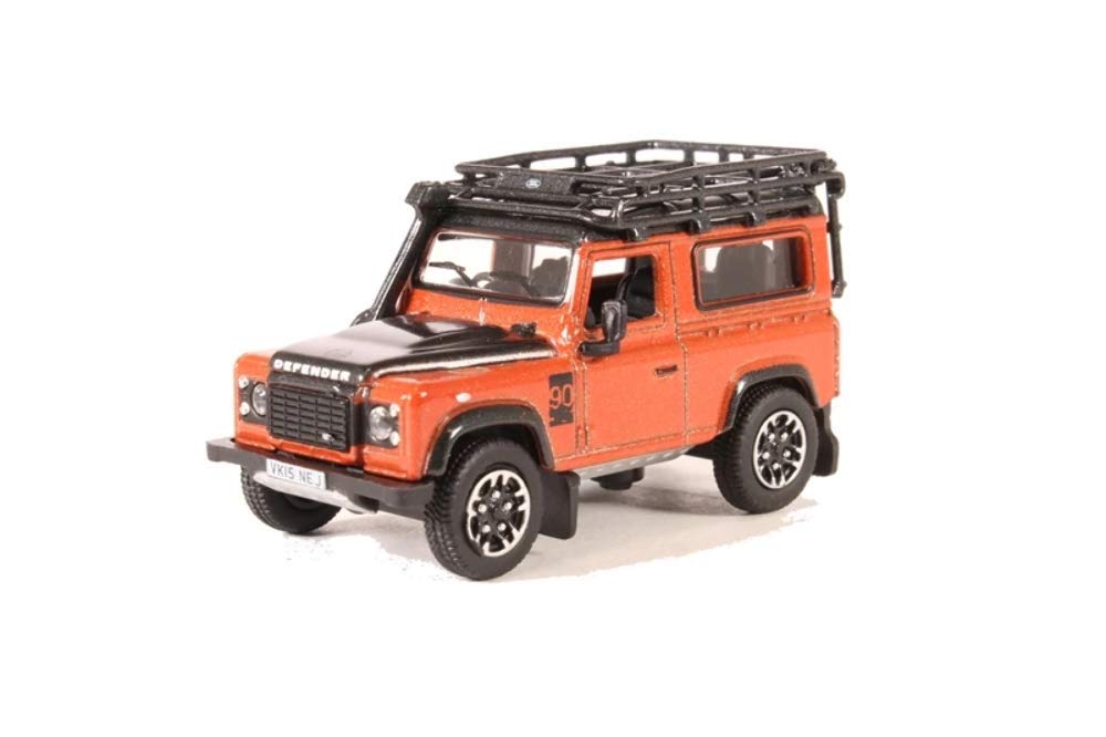 Oxford Diecast 1:76 Land Rover Defender 90 Station Wagon Phoenix Orange (Adventure) Collectable model 76LRDF008AD