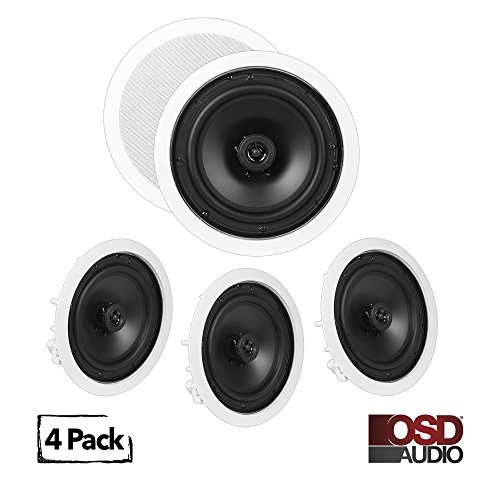 OSD Audio ICE800 in-Ceiling/in-Wall Speaker 960W Home Theater 4-Speaker Package 8