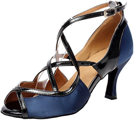 CFP JJ-6180 Womens Latin Tango Ballroom Satin Dance Shoes