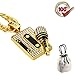 Hip Hop Jewelry for Men Tape & Microphone Pendant Necklace Gold Chain