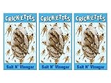 Crick-ettes - Salt N' Vinegar Flavored Cricket Snacks (3 Pack)