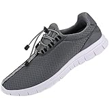 JUAN Men's Running Shoes Fashion Breathable Sneakers Mesh Soft Sole Casual Athletic Lightweight (13US/47EU,Men, Dark Gray)