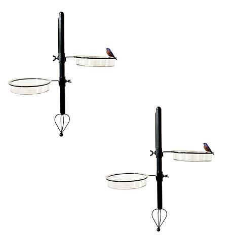 Wall Mount Metal Bird Feeding Bath Station