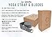 Premium Yoga Blocks & Metal D Ring Strap Yogi Set (3PC) 2 Pack Cork Blocks to Support & Deepen Poses, Improve Strength, Flexibility & Balance – Lightweight, (Cork & Dark Grey Strap)thumb 2