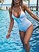 Viqiv Women's Sexy V Neck Halter Hollow Out One Piece Beachwear Swimsuits