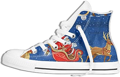Navidad Santa Claus Unisex Hi-tops Casual Shoes Canvas Slip On Low Top Comfortable Best Gift