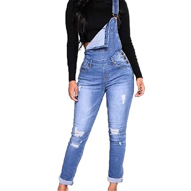 overalls ripped jeans