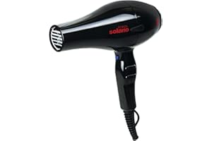 Solano Forza Ultra-Fast Ionic Far Infrared Hair Dryer | Eliminate Frizz + Enhances Volume | 1875 Watt + Tourmaline + Internal Silencer | Italian-Made